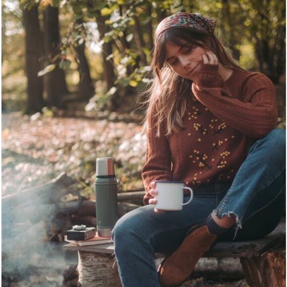 SEZANE Gladys Jumper Sweater Hazelnut Brown Wool Sz M {FF4} - Picture 4 of 9